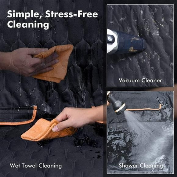 Pet Car Seat Cover for Back Seat, Waterproof Cover Scratchproof with Mesh Window - Picture 5 of 6